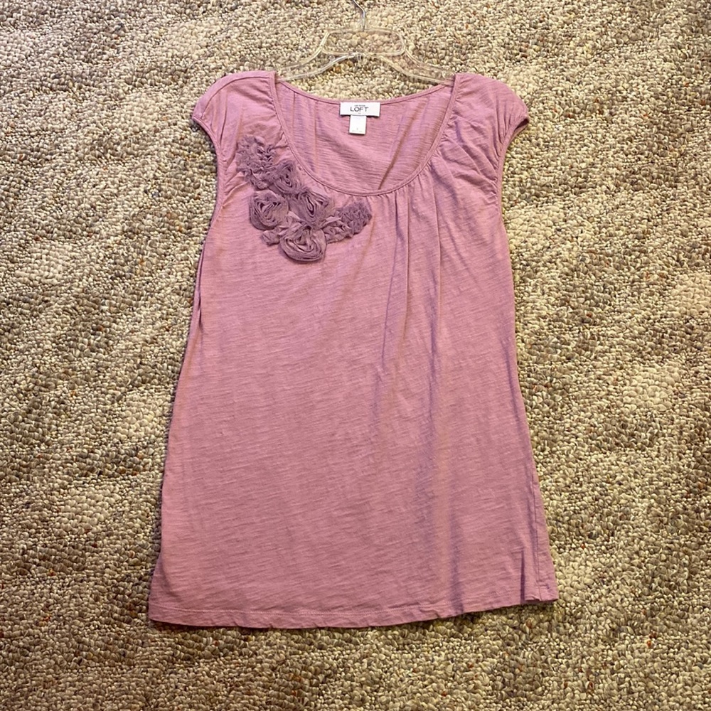 Loft purple top. Size small